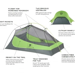 Tents & Shelters NEMO Hornet 2P Ultralight Backpacking Tent 14 Tents & Shelters NEMO Hornet 2P Ultralight Backpacking Tent