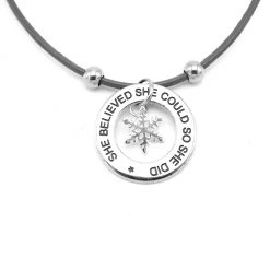 Lilo Collections 'She Believed She Could' Snowflake Necklace