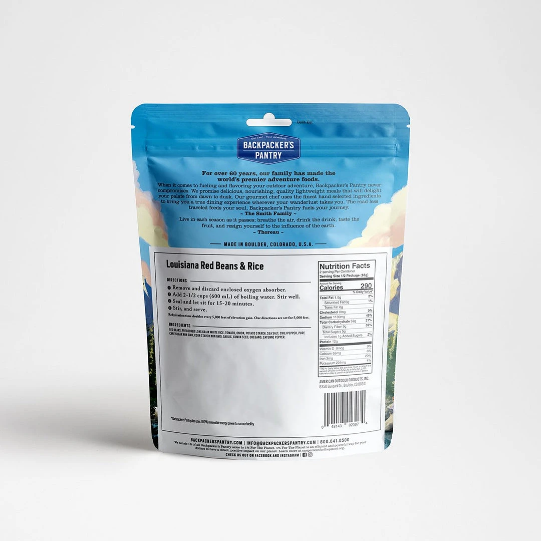 Backpackers Pantry Louisiana Red Beans & Rice Food 4 Backpackers Pantry Louisiana Red Beans & Rice Food