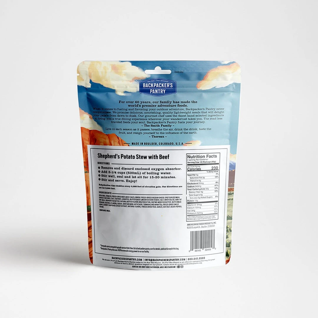 Backpackers Pantry Shepherd's Potato Stew With Beef 4 Backpackers Pantry Shepherd's Potato Stew With Beef