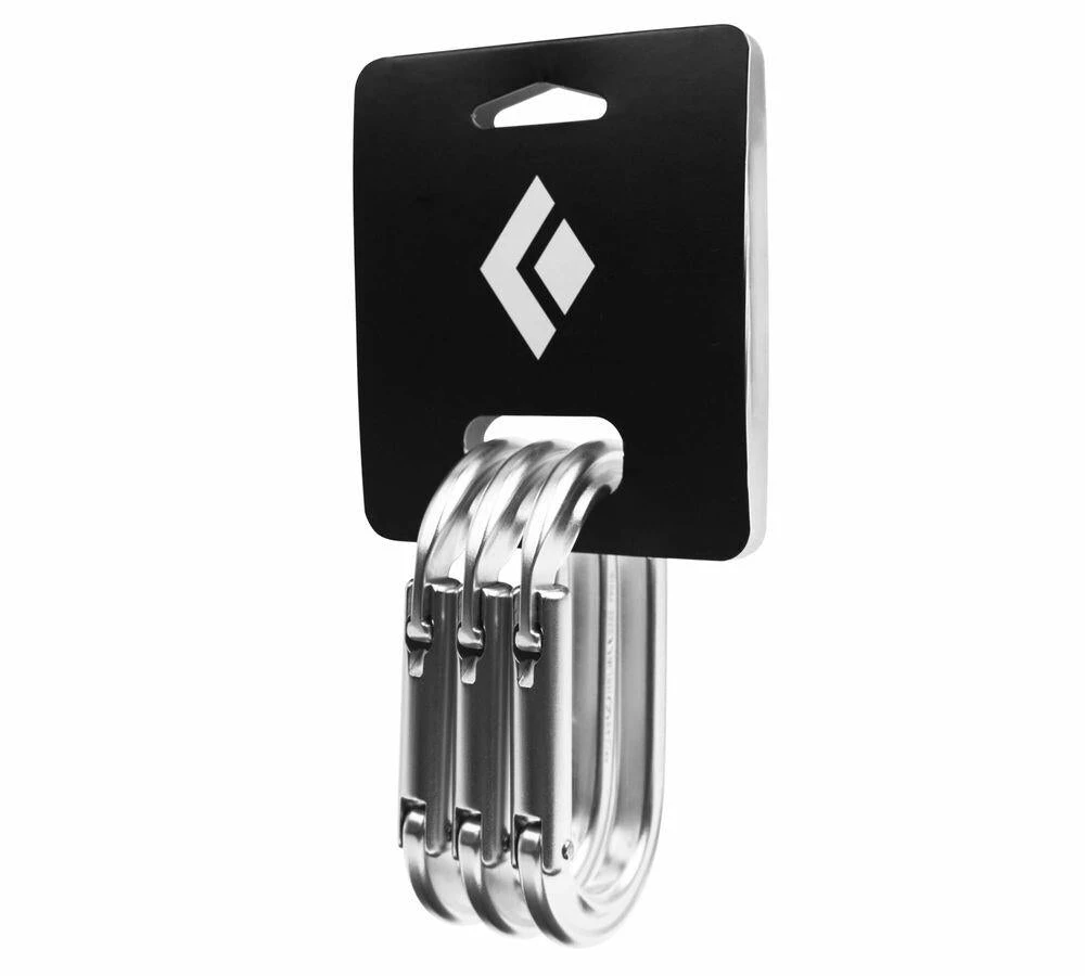 Black Diamond Oval Keylock 3 Pack 3 Black Diamond Oval Keylock 3 Pack