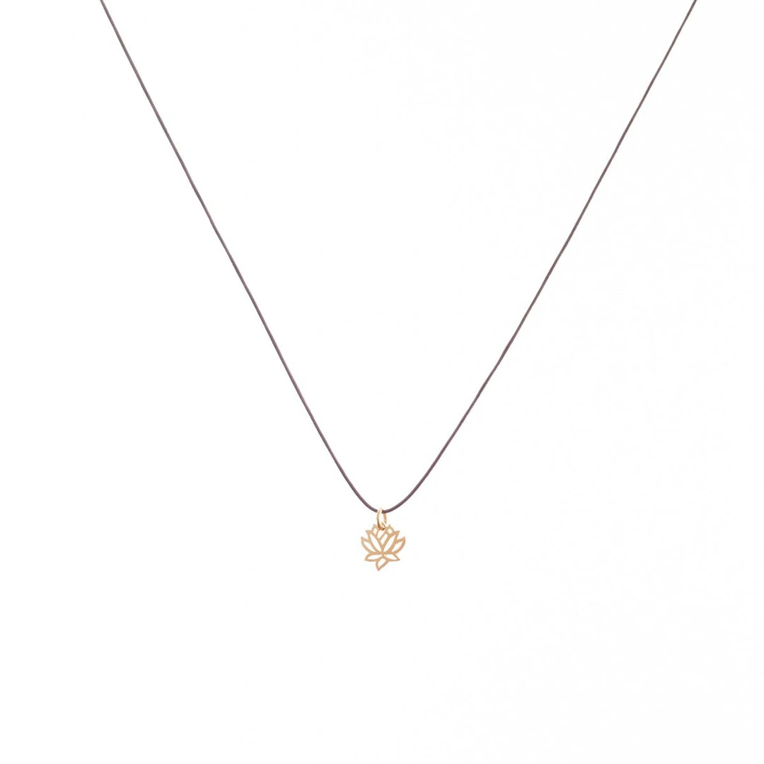 Bronwen Tiny Charm Lotus Necklace 3 Bronwen Tiny Charm Lotus Necklace