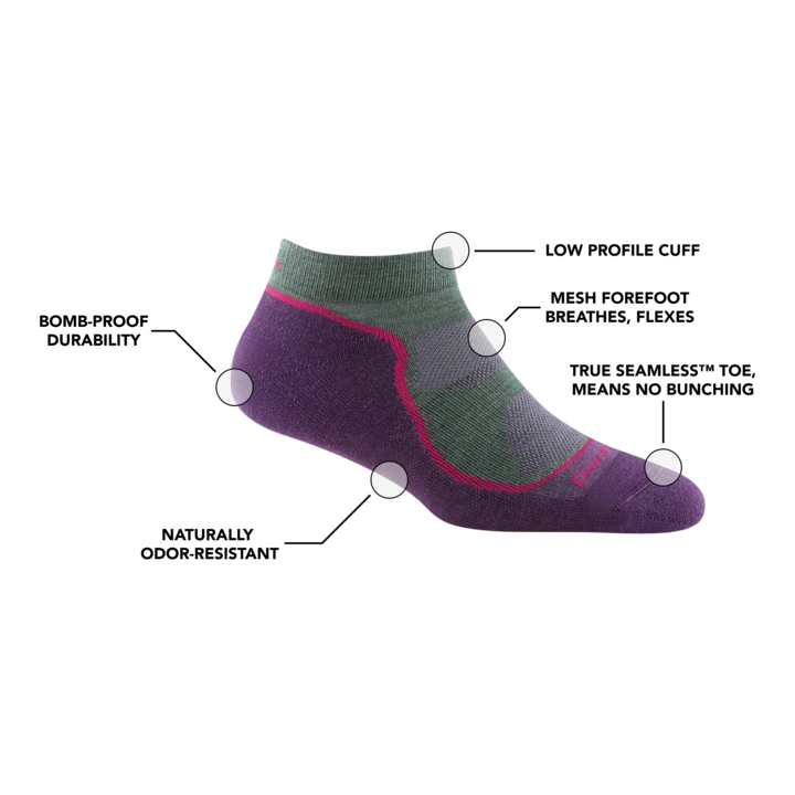 Darn Tough Women's Light Hiker No Show Lightweight Hiking Sock Socks 5 Darn Tough Women's Light Hiker No Show Lightweight Hiking Sock Socks