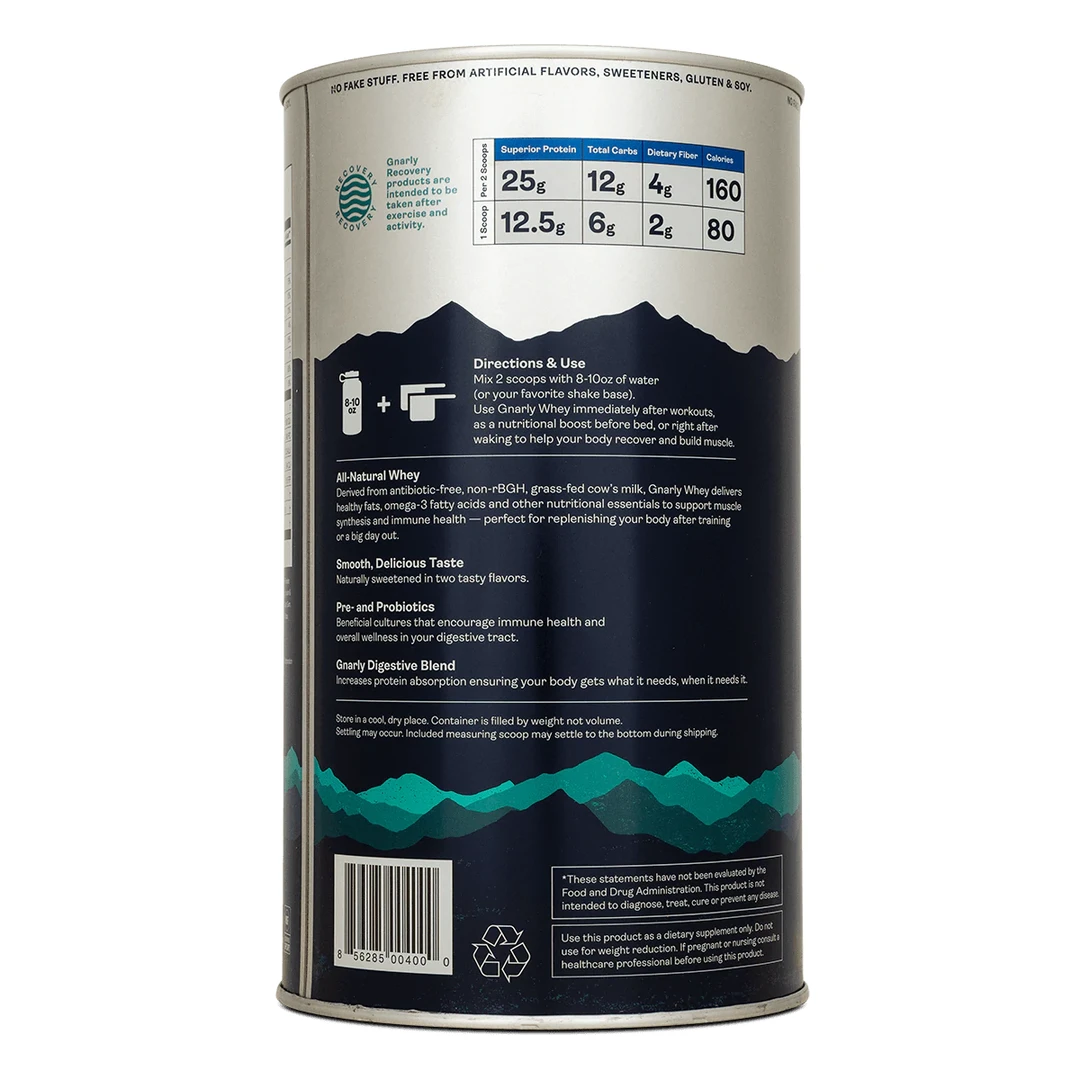 Gnarly Nutrition Grass-fed Whey Protein Can (20 Servings) Training & Recovery 4 Gnarly Nutrition Grass-fed Whey Protein Can (20 Servings) Training & Recovery