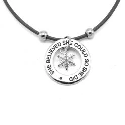 Lilo Collections 'She Believed She Could' Snowflake Necklace