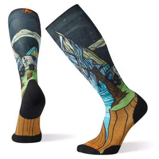 Smartwool Men's PhD Ski Light Elite Benchetler Print Socks 3 Smartwool Men's PhD Ski Light Elite Benchetler Print Socks