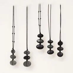 Suspended Stones Trio Pendant Necklace Accessories