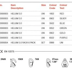 Wild Country Helium 3.0 Rackpack 6 Pack Non-locking Carabiners 9 Wild Country Helium 3.0 Rackpack 6 Pack Non-locking Carabiners