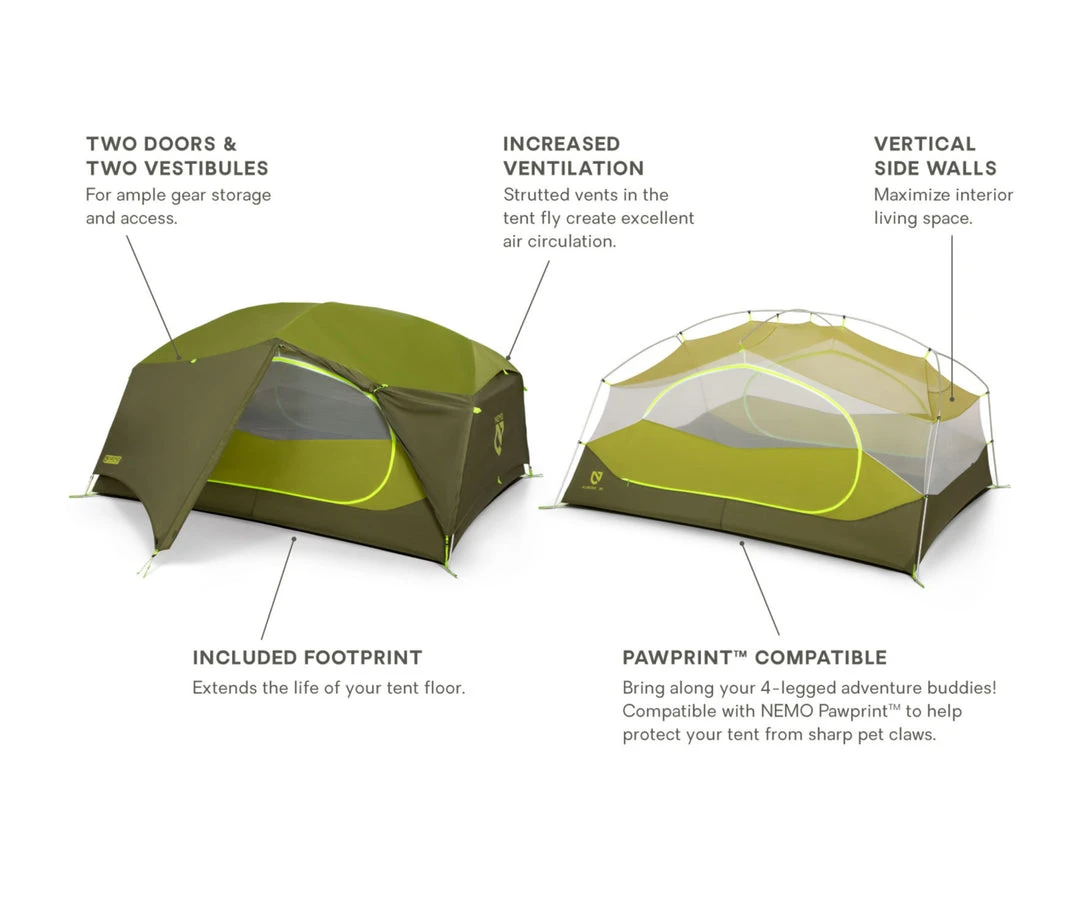 NEMO Aurora 3 Person Tent & Footprint Tents & Shelters 4 NEMO Aurora 3 Person Tent & Footprint Tents & Shelters